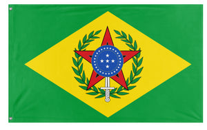 Coat of arms on a flag (Brazil)