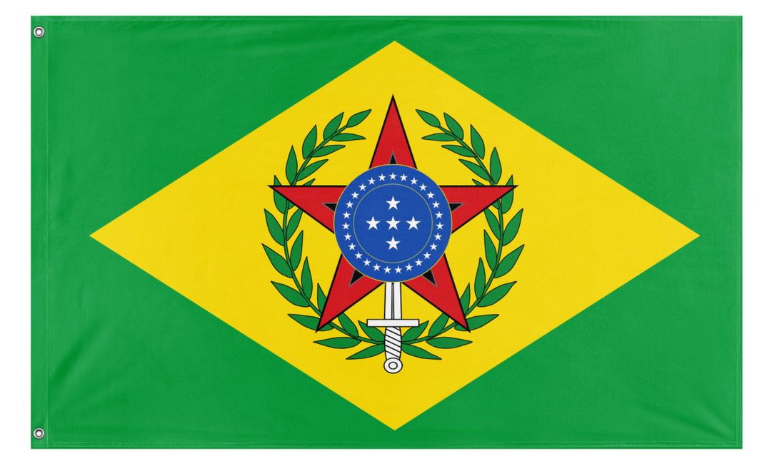 Coat of arms on a flag (Brazil)