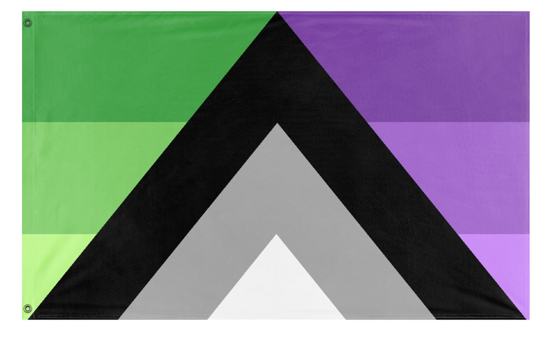 Asexual Agender Aromantic flag (Kestrel)