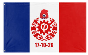 A mockup of the custom flag '17-10-26 flag' on a white background