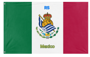Real Sociedad flag, Mexico flag (Soccer flags Makers)