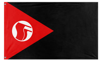 Red Triangle Antifa flag (Joy Frown Rhiza Clown)