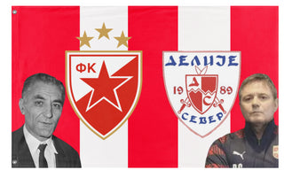 custom flag of Red Star Belgrade and Delije Sever   flag (Nik)