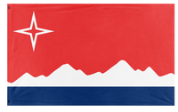 Norway flag with mountains and north star flag (Kaiserrich)