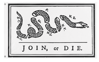 Join Or Die Gadsden flag (Revolutionary War)