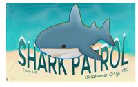 Shark Patrol [20"x28"] flag (V.Hill)