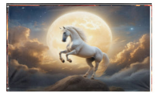 Unicorn over the moon flag ((Pearl))