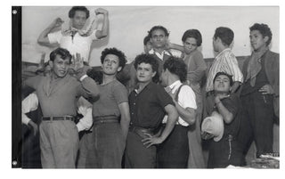 gay men pose for photos while being detained at a police station in mexico city - 1935 flag (Kobi )