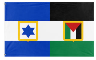 Israel Palestine peace    flag (DT)