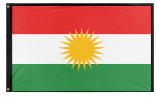 The flag of kurdistan flag (KURDISH)