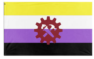 Nonbinary Syndicalist flag (gbln)