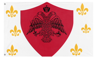 la grand Empire of Freeland flag (ORION REED AND WILLEY GREY)