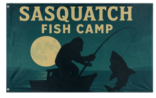 Sasquatch Fish Camp flag (BSwafford)