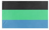 A mockup of the custom flag 'Faiterian Order 1.0 flag' on a white background