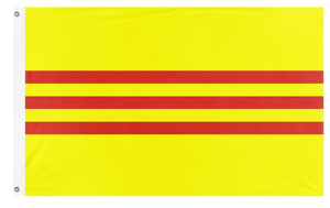 A mockup of the custom flag 'The Flag of South Vietnam flag' on a white background