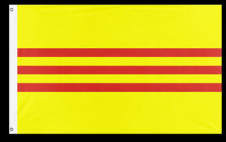 A mockup of the custom flag 'The Flag of South Vietnam flag' on a white background