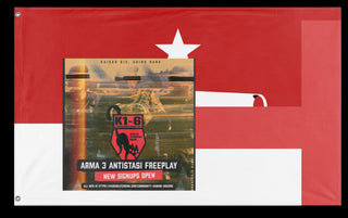 A mockup of the custom flag 'T flag' on a white background