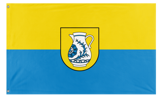 A mockup of the custom flag 'Schrezheim flag' on a white background