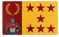 A mockup of the custom flag 'Adastran Empire flag' on a white background