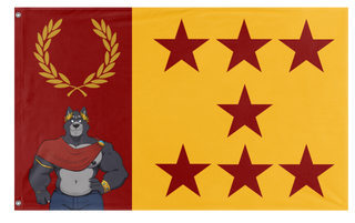 A mockup of the custom flag 'Adastran Empire flag' on a white background