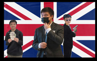 A mockup of the custom flag 'THE WOO flag' on a white background