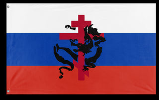 A mockup of the custom flag '1 flag' on a white background