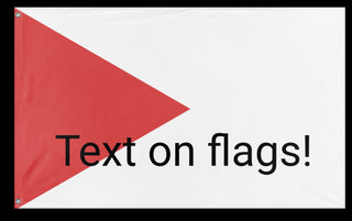 A mockup of the custom flag 'd flag' on a white background