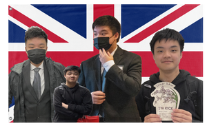 A mockup of the custom flag 'Woonited Kingdom flag' on a white background