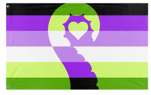 A mockup of the custom flag 'Monster flag' on a white background