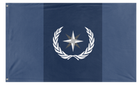 A mockup of the custom flag 'Bloxian flag' on a white background