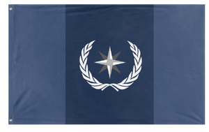 A mockup of the custom flag 'Bloxian flag' on a white background