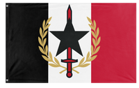 A mockup of the custom flag 'Reyism Movement flag' on a white background