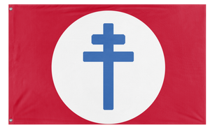 A mockup of the custom flag 'Reyism flag' on a white background