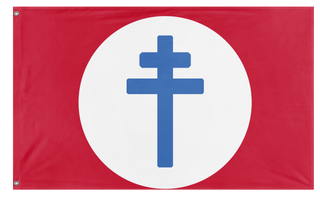 A mockup of the custom flag 'Reyism flag' on a white background
