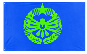 A mockup of the custom flag 'Econation flag' on a white background