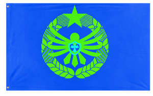 A mockup of the custom flag 'Econation flag' on a white background