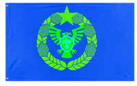 A mockup of the custom flag 'Econation flag' on a white background