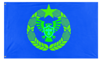 A mockup of the custom flag 'Econation flag' on a white background