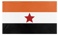 A mockup of the custom flag 'Western Central flag' on a white background