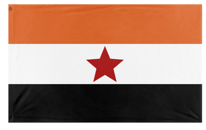 A mockup of the custom flag 'Western Central flag' on a white background