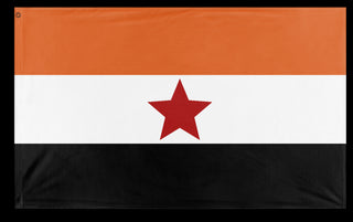 A mockup of the custom flag 'Western Central flag' on a white background