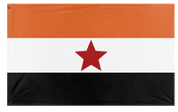 A mockup of the custom flag 'Western Central flag' on a white background