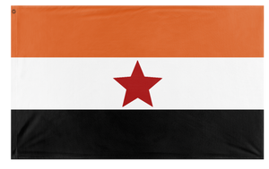 A mockup of the custom flag 'Western Central flag' on a white background