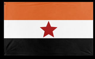 A mockup of the custom flag 'Western Central flag' on a white background