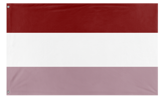 A mockup of the custom flag 'National Queer Flag' on a white background