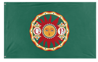 A mockup of the custom flag 'Socialist Revolutionary' on a white background