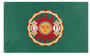 A mockup of the custom flag 'Socialist Revolutionary' on a white background