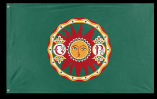 A mockup of the custom flag 'Socialist Revolutionary' on a white background