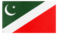 A mockup of the custom flag 'Pakistan redsign flag' on a white background