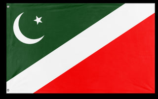 A mockup of the custom flag 'Pakistan redsign flag' on a white background